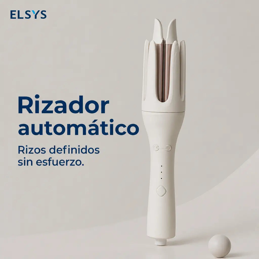 Rizador automático de cabello 32 mm con cerámica de turmalina, 3 temperaturas y giro 360° para ondas fáciles en casa diarias