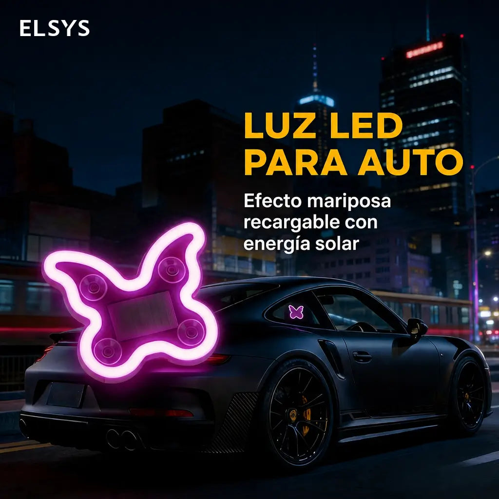 Luz LED neón solar en forma de corazón para pilar C, decoración interior inalámbrica para personalizar tu auto moderna y ecológica