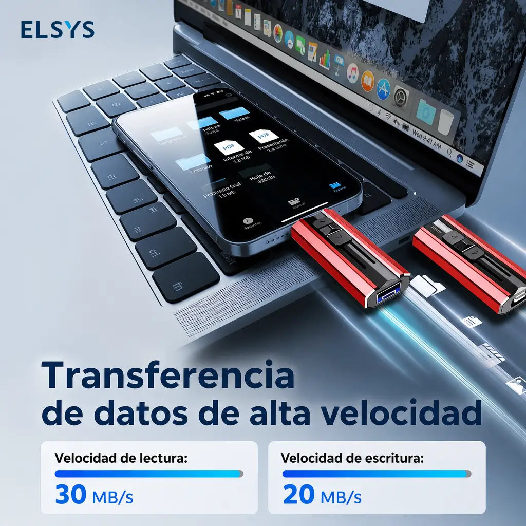 Memoria externa 512GB plug and play para iPhone, iPad, Android y computadora, guarda fotos, videos y documentos sin instalar aplicaciones