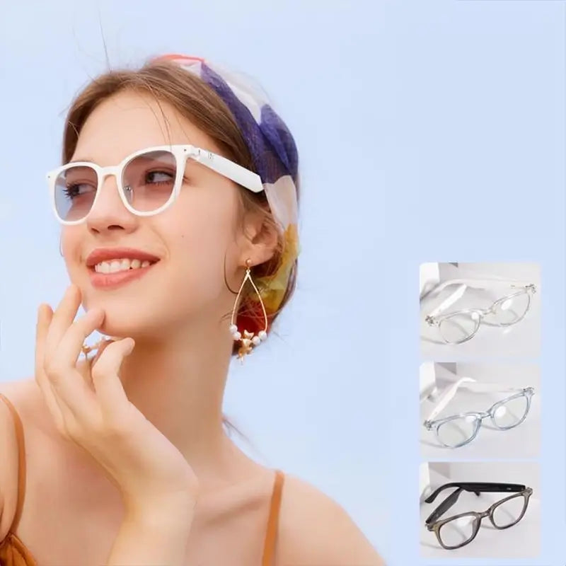 Lentes inteligentes con micas polarizadas de ajuste automático, bocina integrada, micrófono y filtro de luz azul para música y llamadas