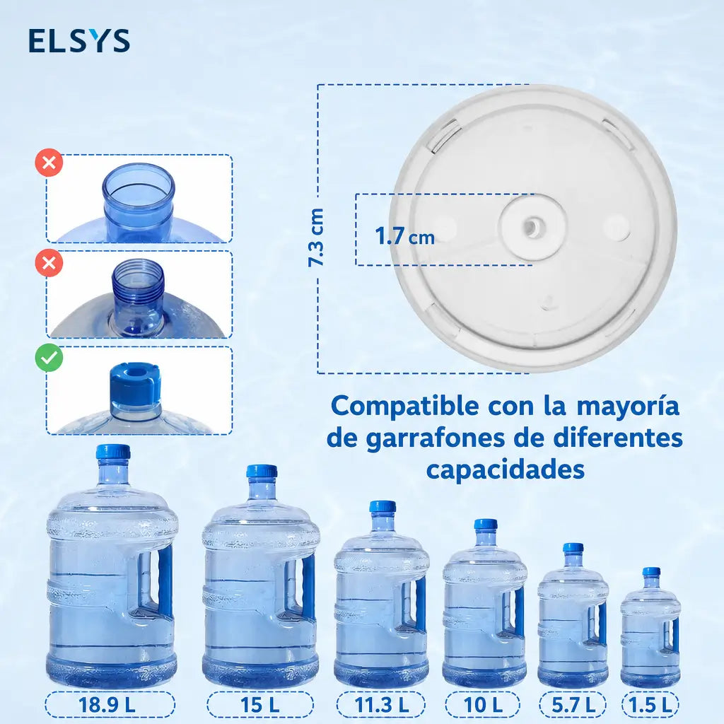Dispensador eléctrico de agua recargable USB para garrafones de 2 a 5 galones, con botón único para cocina y camping