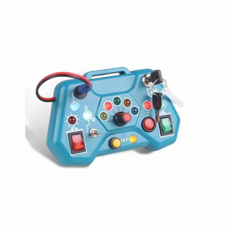 Tablero Sensorial Montessori con 8 Interruptores de Luz LED, Juguete de Viaje de Aprendizaje Visual y Regalo Educativo