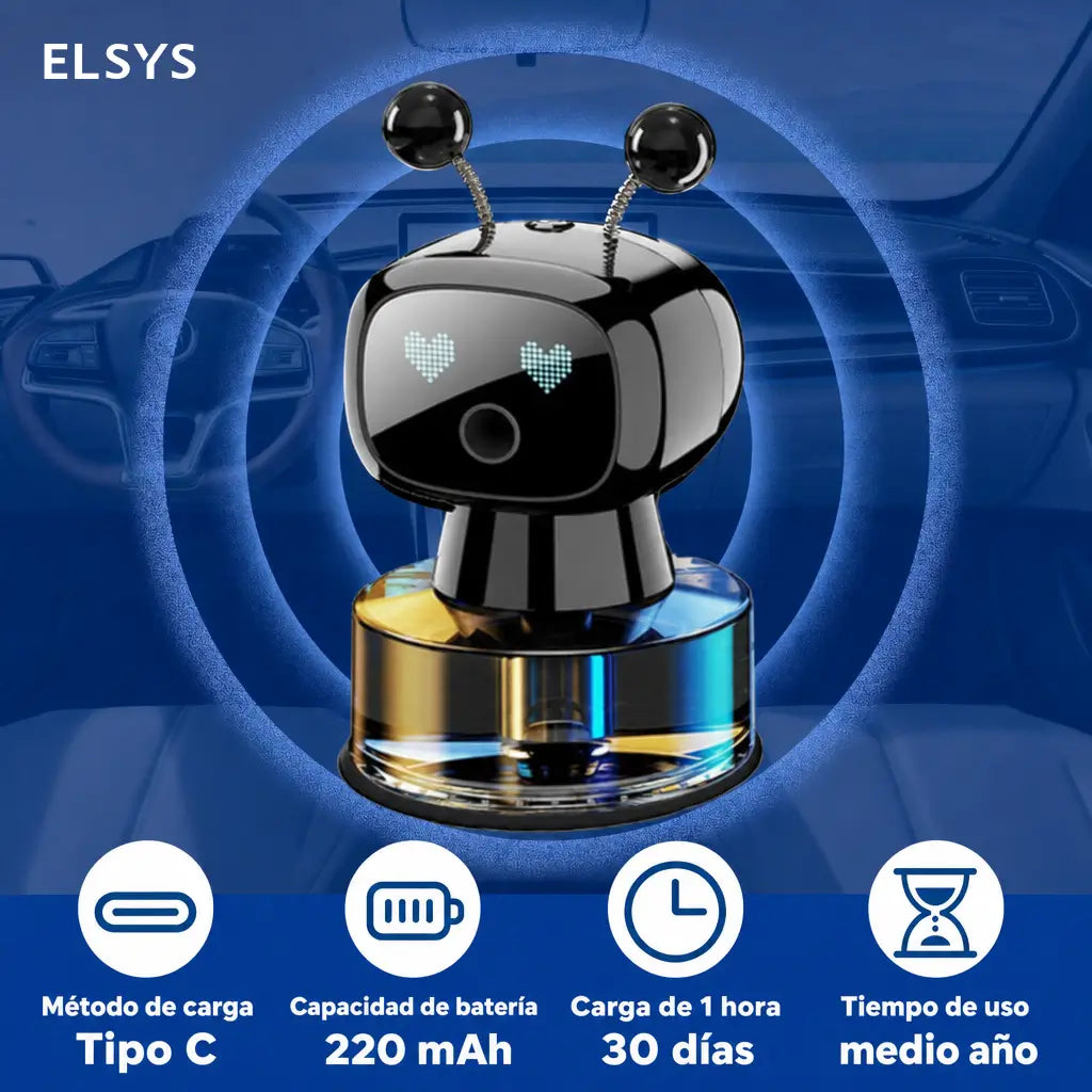 Difusor aromatizante inteligente para auto con sensor IA, spray USB recargable y fragancia cologne para casa y viajes de uso diario