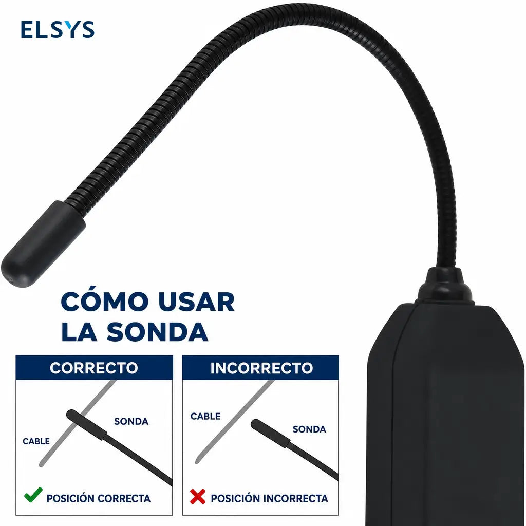 Probador de circuitos automotrices DC <42V con detector de cortos y cables abiertos para diagnóstico rápido y reparación eléctrica de autos