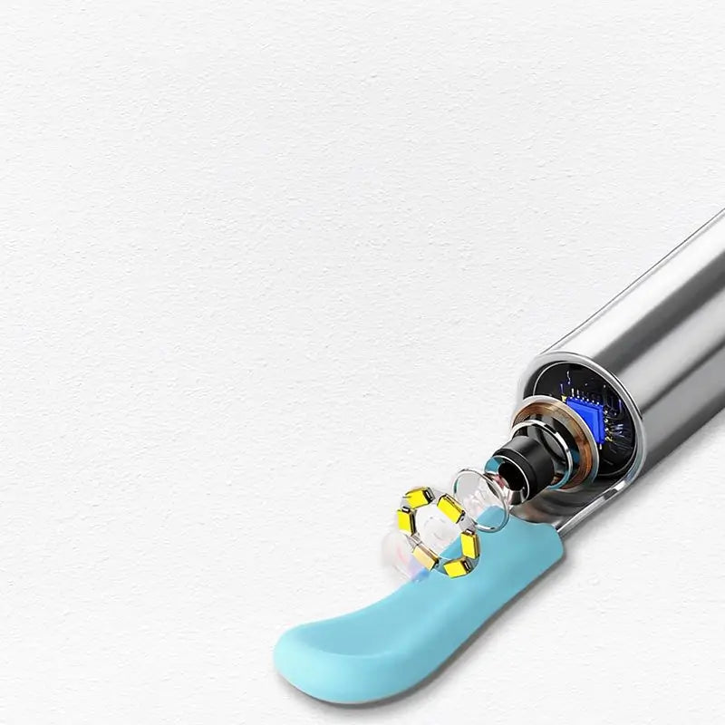 Limpiador de Cerilla con Cámara HD, Kit de Limpieza de Oídos de Silicona con Luces LED, Inalámbrico, Compatible con iPhone y Android, Ideal para Adultos, Niños y Mascotas, Regalo Navideño