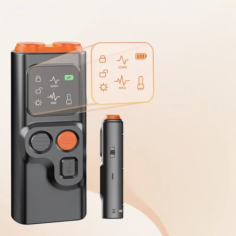 Dispositivo Ultrasónico para Entrenamiento de Perros 2026 con Linterna LED y Pantalla HD - Recargable por USB para Control de Ladridos