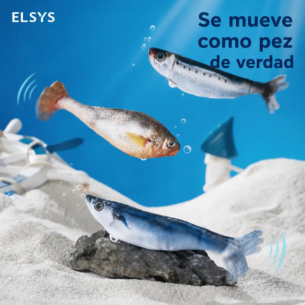 Set de 3 peces interactivos para gato con sensor de movimiento, catnip y carga USB para juego activo diario sin aburrimiento