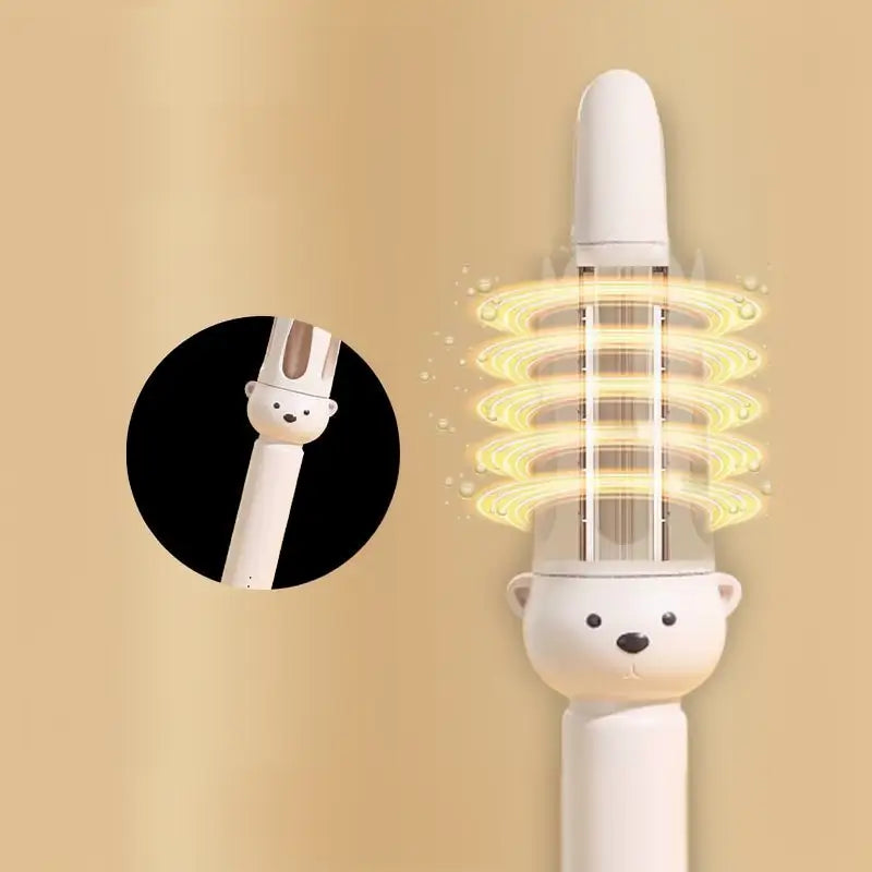 Rizador de Cabello Automático Giratorio de 32mm Tenaza Eléctrica para Ondas Grandes Sin Dañar el Pelo