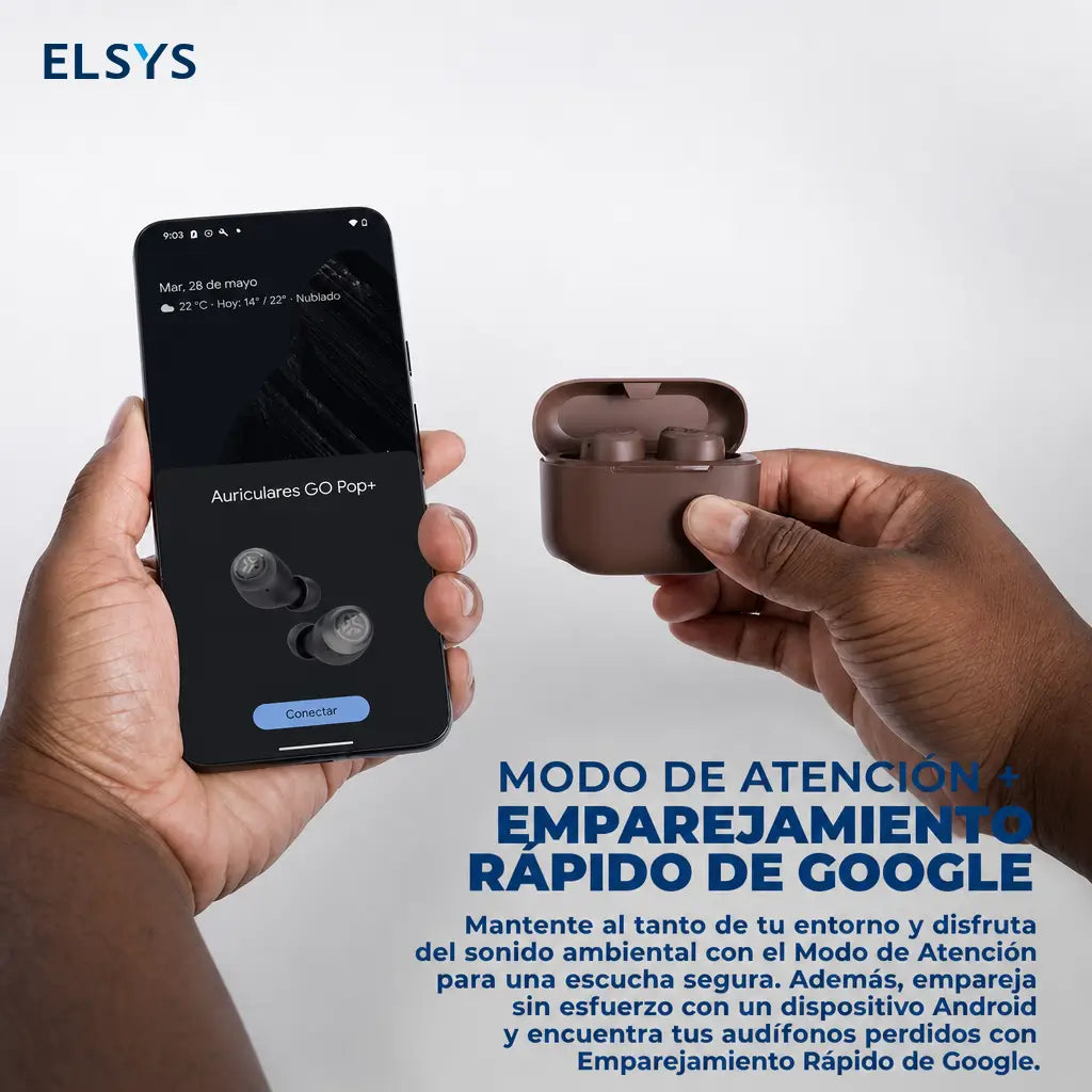 Audífonos Bluetooth true wireless con 35+ horas de batería, controles táctiles y ecualizador para celular, casa y oficina