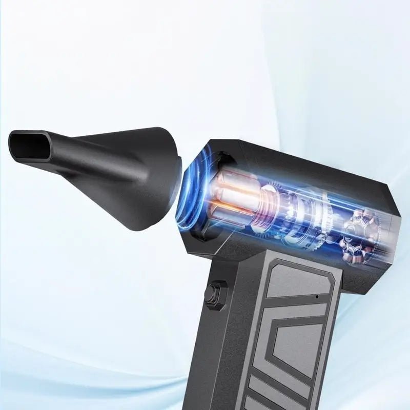 Soplador de Aire Eléctrico de 110,000 RPM, Minisoplador Recargable de 4 Velocidades con 5 Boquillas, Herramienta de Limpieza para Computadora, Teclado y Auto