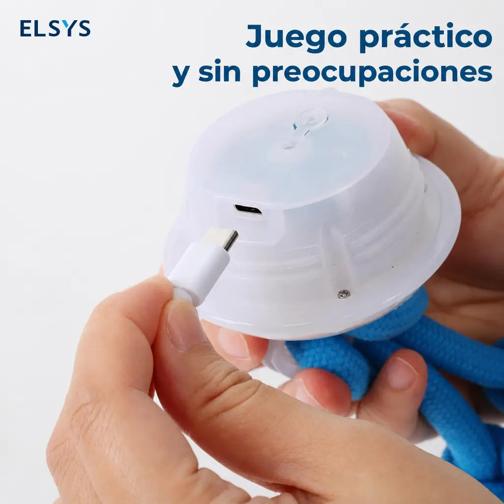 Pelota interactiva para perro y gato con movimiento, sonido y carga USB para juego diario, entrenamiento activo y compañía en casa