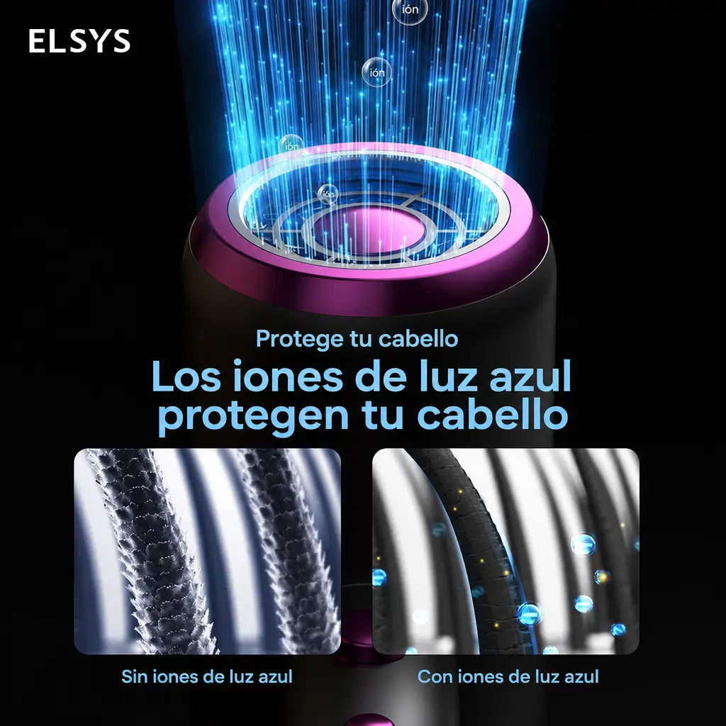 Secadora de cabello compacta G2 con tecnología iónica, aire frío rápido y accesorios para alisar, definir rizos y reducir frizz