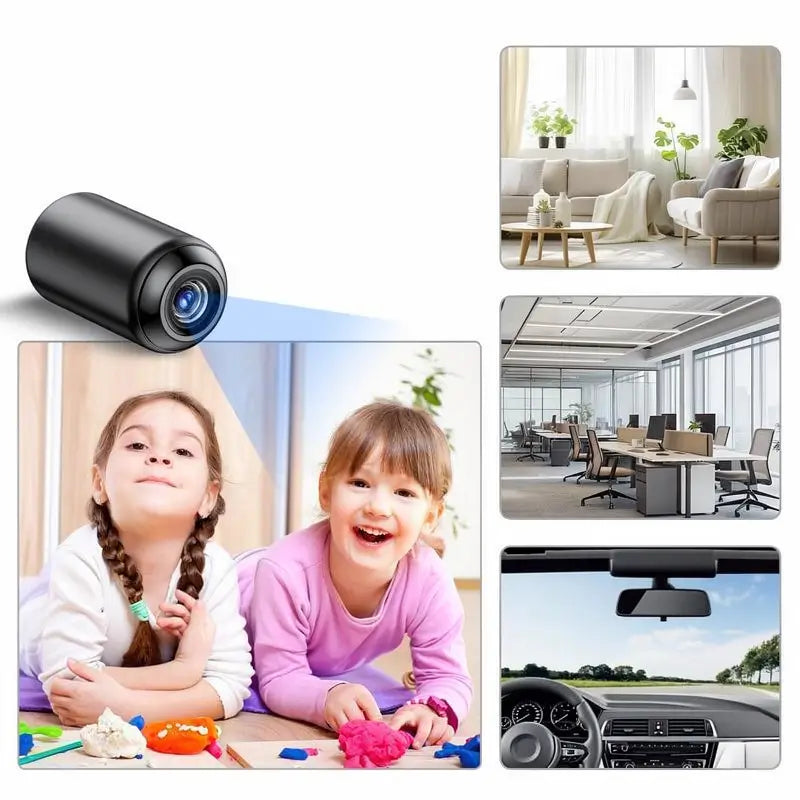 Cámara Oculta Inalámbrica con Visión Nocturna para Interiores – Mini Cámara de Seguridad para Bebés, Mascotas y Monitoreo del Hogar, Compatible con Smartphones y Tablets – Regalo Ideal