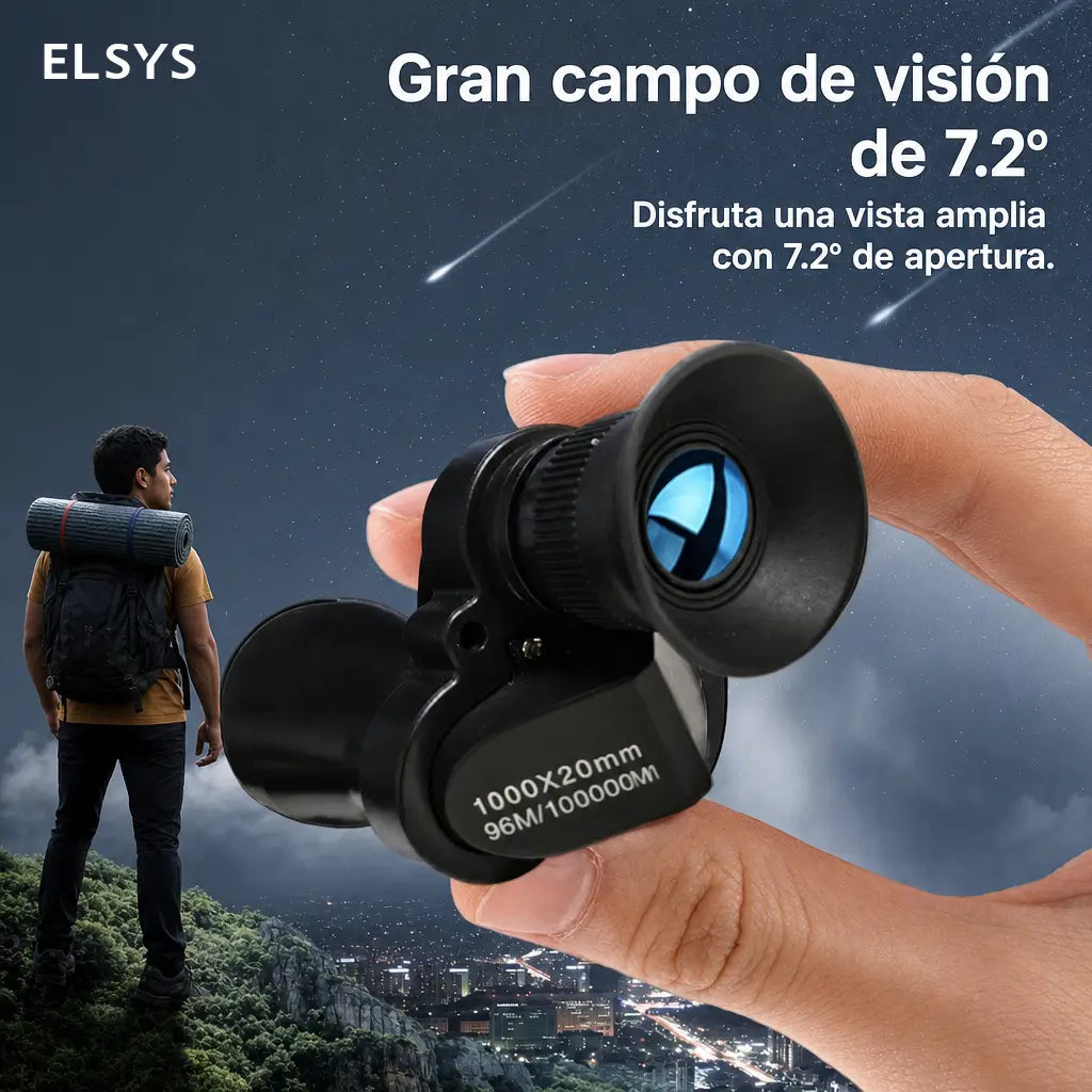 Monocular compacto 20x con prisma BAK 4 y lente FMC para camping, pesca, conciertos y observación al aire libre en tus salidas