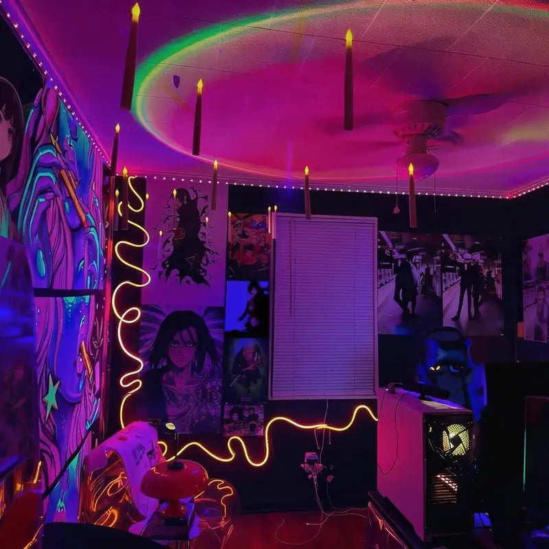 Lámpara Proyectora de Atardecer con Control Remoto RGB, Luz Ambiental Ajustable 180°, 4 Modos de Iluminación para Recámara, Sala de Juegos, Fotografía y Decoración de Interiores, Regalo de Navidad