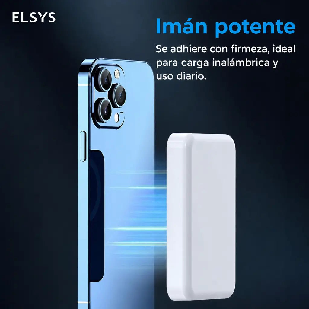 Batería magnética 5000mAh compatible con MagSafe para iPhone 12 a 16, cargador inalámbrico compacto para viajes, oficina y uso diario cotidiano