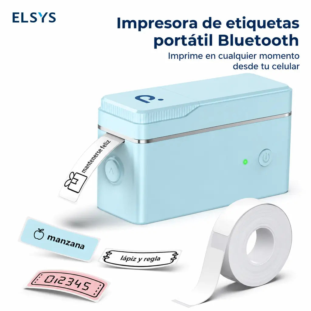 Mini etiquetadora térmica Bluetooth recargable sin tinta, con app, corte limpio y plantillas para frascos, documentos, regalos y útiles escolares personalizados