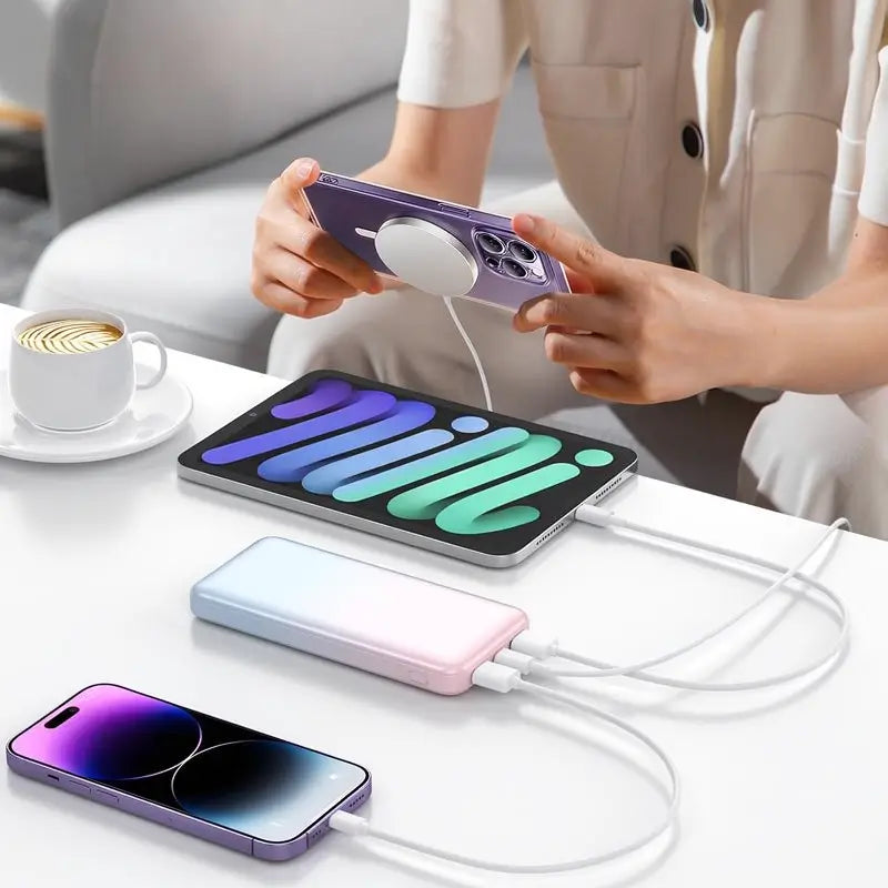 Paquete de 2 Baterías Portátiles de 10000mAh, Carga Rápida de 22.5W, Power Bank con Pantalla Digital para Celular y Tableta, Regalo Ideal
