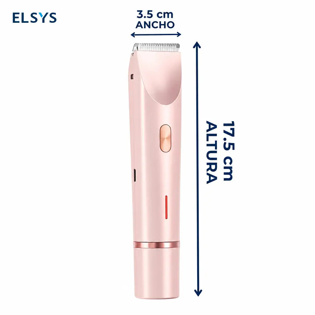 Rasuradora eléctrica 2 en 1 para bikini, rostro, axilas y piernas, recargable IPX7 para piel sensible en seco o ducha femenino