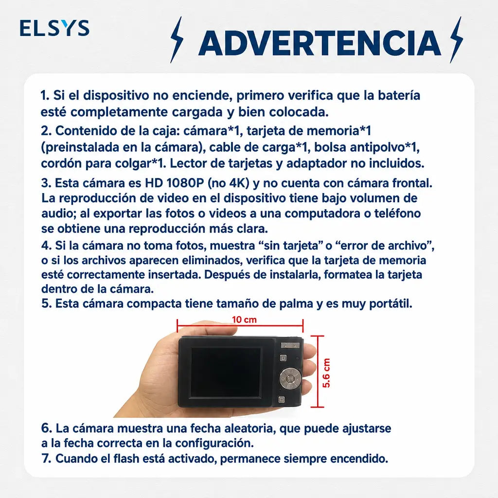 Cámara digital compacta 1080P con zoom 16X y tarjeta 32GB para estudiantes, viajes y fotos fáciles en cualquier salida