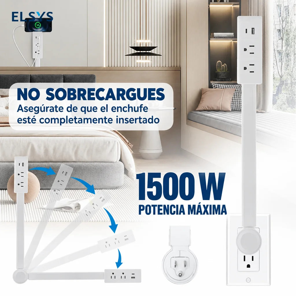 Extensor de contacto ajustable con base giratoria