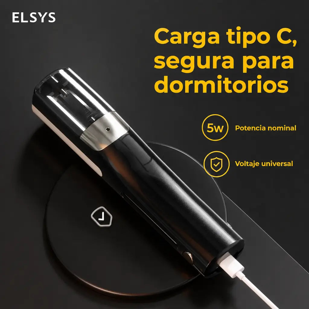 Recortadora de cabello recargable por USB, inalámbrica y ligera, con diseño en C para cortes precisos en casa o salón profesional