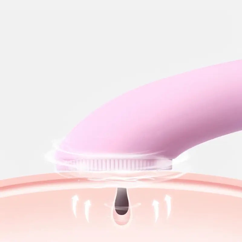 Cepillo Limpiador Facial Térmico y Vibratorio con Masajeador, Limpiador Eléctrico de Silicona para Mujer y Hombre, Limpieza Profunda y Exfoliación Suave (Rosa)