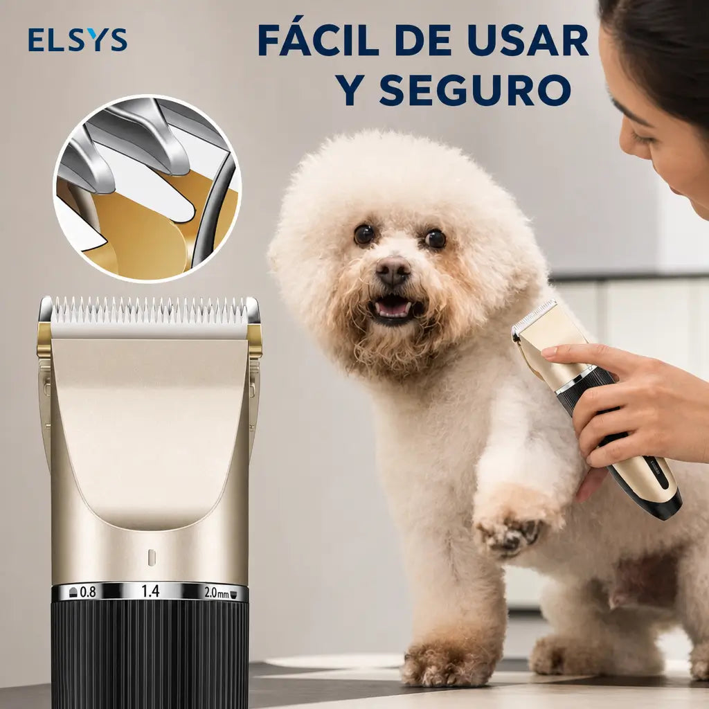 Cortadora inalámbrica para mascotas con cuchillas afiladas y peines 3-12 mm para perros, gatos y conejos en casa