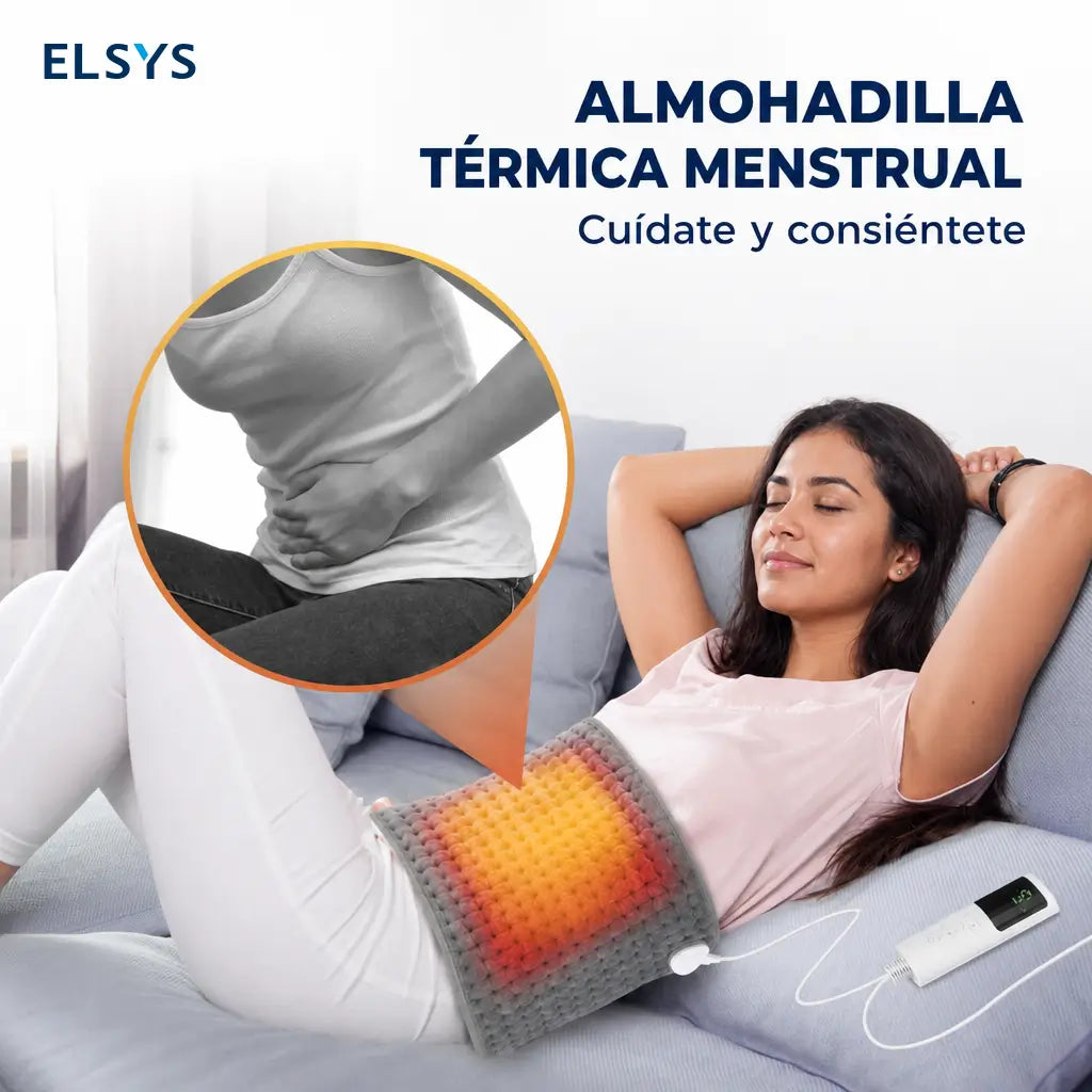 Cinturón térmico eléctrico para cintura con 4 temporizadores y protección contra sobrecalentamiento, ideal para abdomen, espalda, piernas y hombros