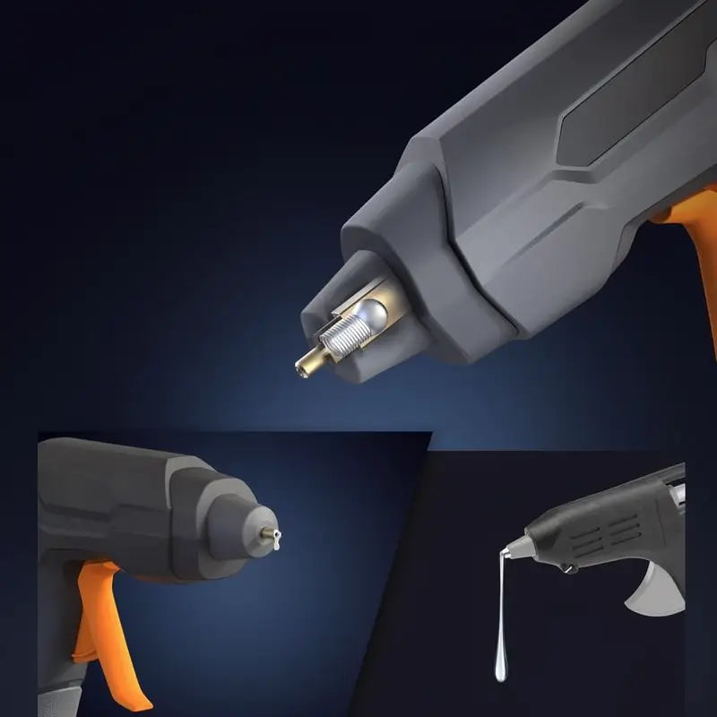 Pistola de Silicón Inalámbrica Recargable USB-C con 25 Mini Barras de Adhesivo - Kit para Manualidades y Regalo de San Valentín, Antigoteo y Ergonómica