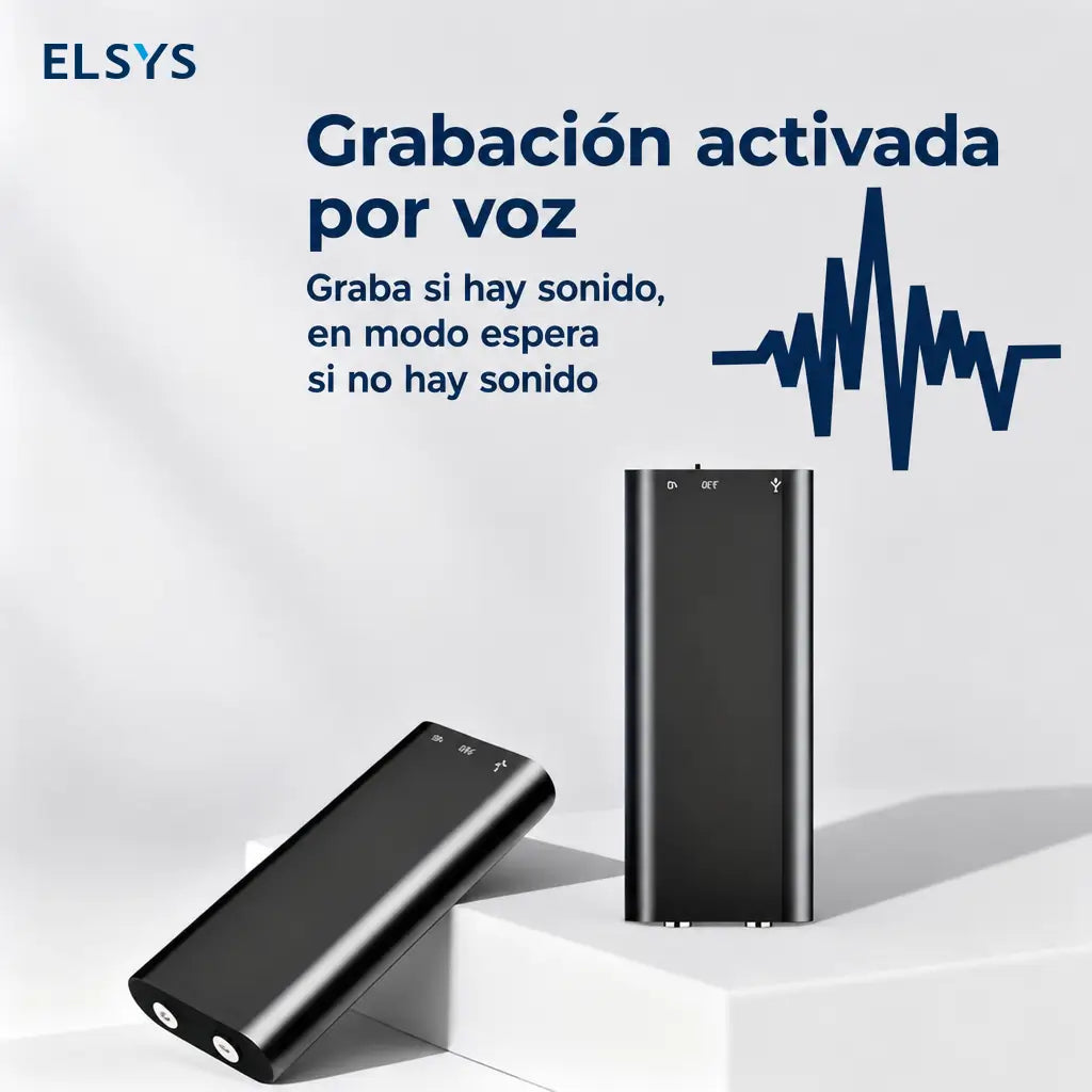 Grabadora digital de voz 8GB ultradelgada con activación por sonido, cancelación de ruido y reproducción para juntas, entrevistas y clases