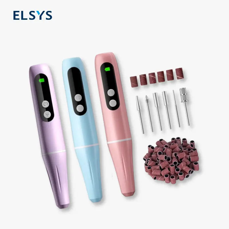 Torno para Uñas Eléctrico Recargable 20,000 RPM, Pulidora Portátil con Kit de Lijado para Manicura y Pedicura, Lima Inalámbrica Ligera para Uñas Acrílicas
