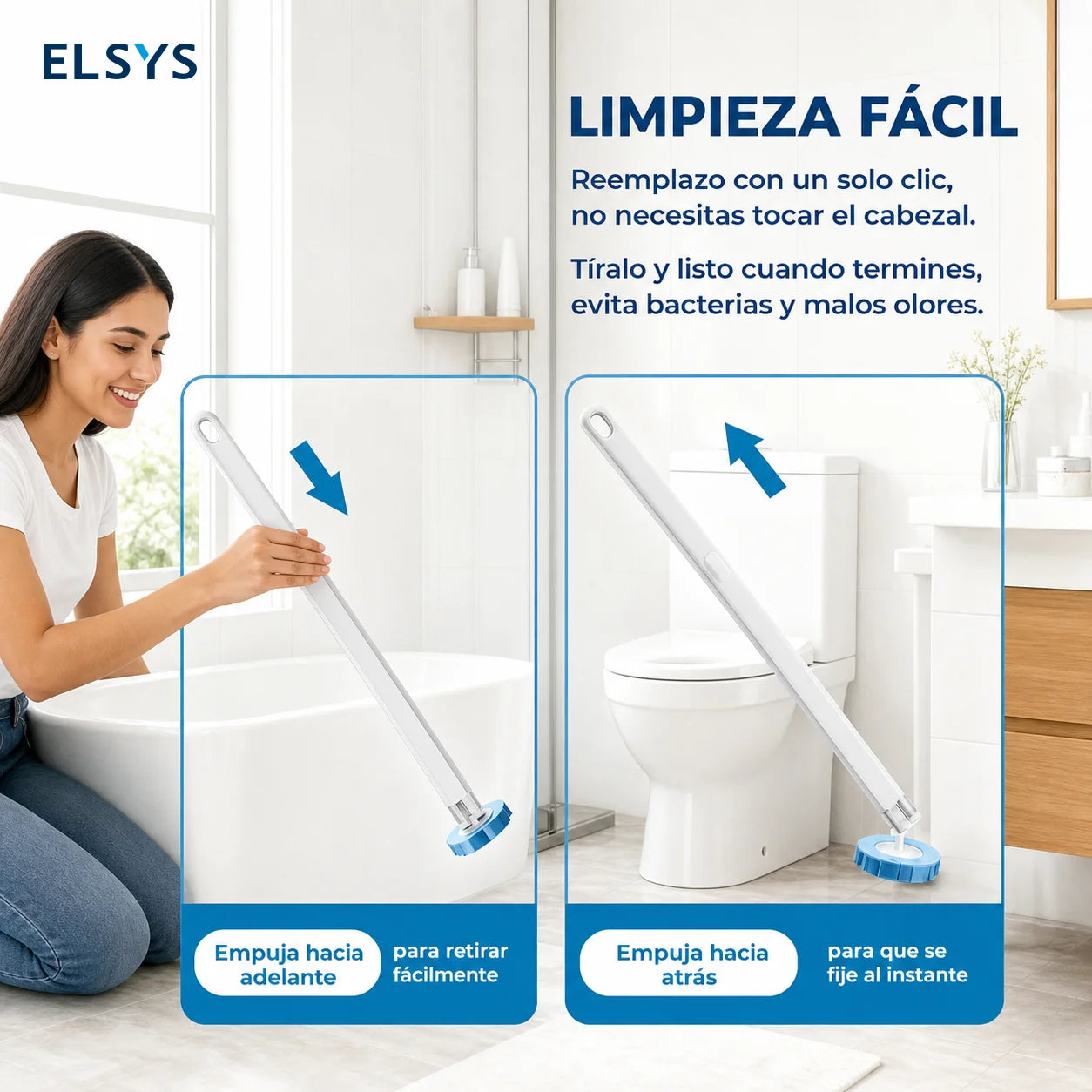 Cepillo desechable para baño con 24 repuestos aromáticos, limpiador integrado y soporte de pared para WC y lavabo diario