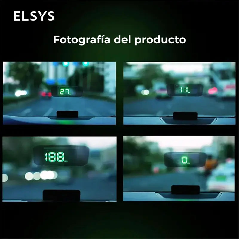 Pantalla HUD GPS para auto con velocímetro digital K1, brillo automático y conexión USB para carro, moto y camión universal diario