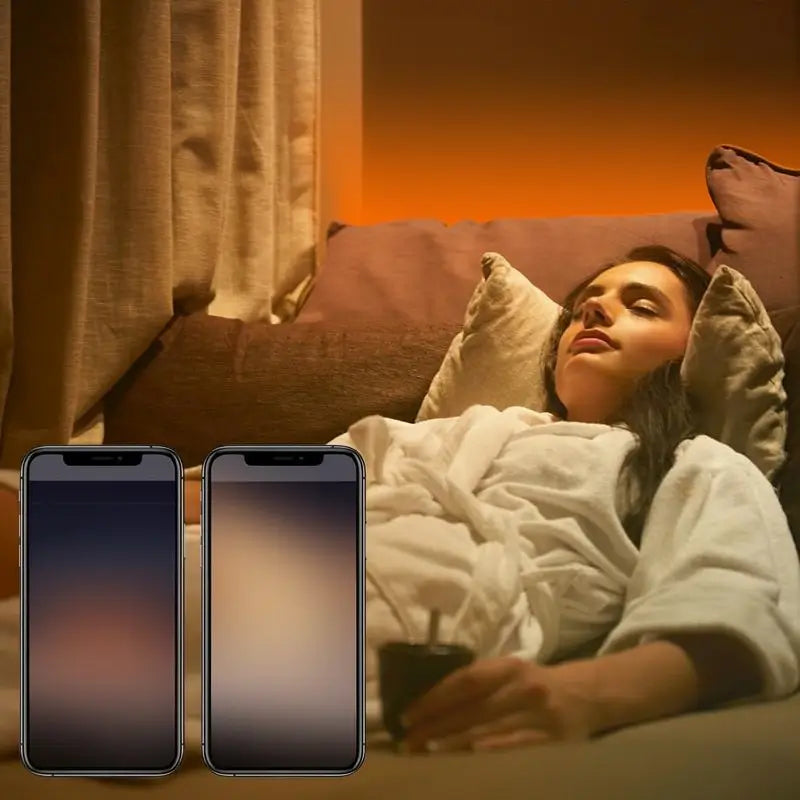 Tiras de Luces LED RGB con Sincronización de Música para Recámara, Luces Bluetooth de hasta 60m con App Inteligente y Control Remoto para Decoración de Interiores y Fiestas