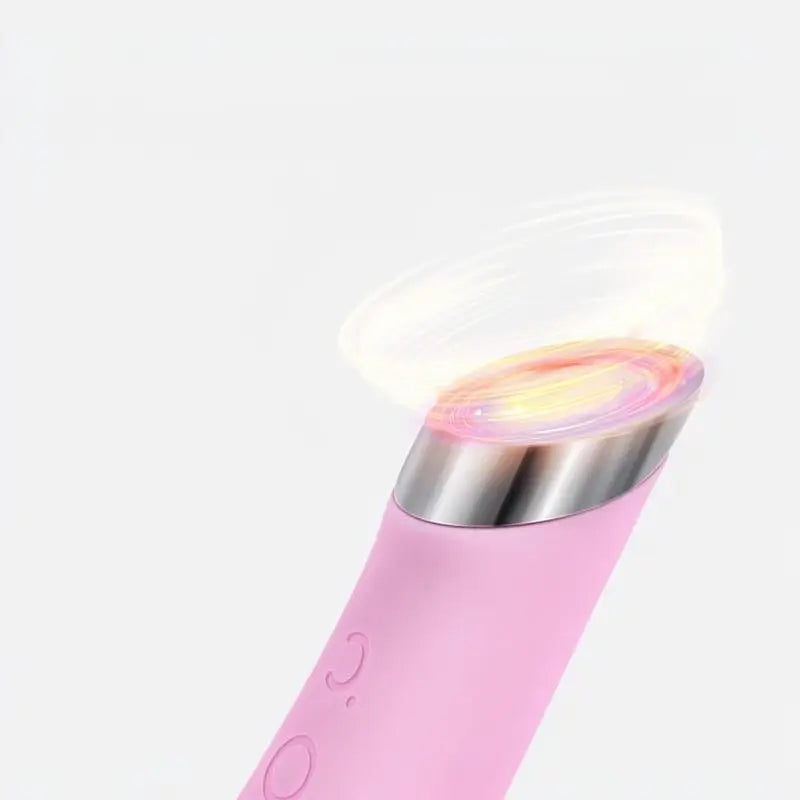 Cepillo Limpiador Facial Térmico y Vibratorio con Masajeador, Limpiador Eléctrico de Silicona para Mujer y Hombre, Limpieza Profunda y Exfoliación Suave (Rosa)