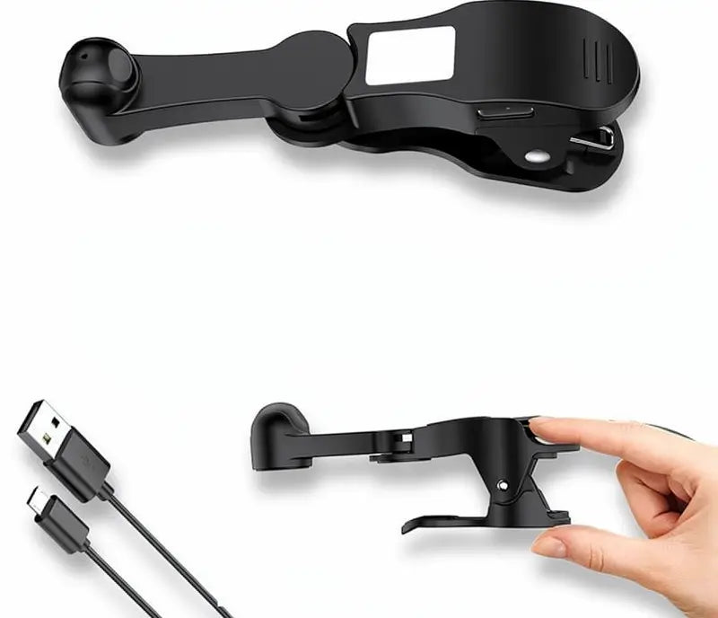 Soporte para Celular con Clic Automático USB | Base Giratoria 180° Anti-Fatiga para Oficina y Selfies | Asistente de Escritorio Portátil