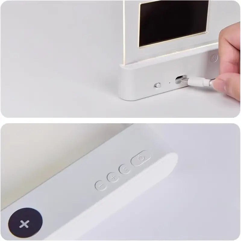 Lámpara de Lectura Plana LED Recargable con Temporizador, Panel de Luz para Leer en la Cama, Lámpara de Página Completa Atenuable, Regalo Original para Lectores
