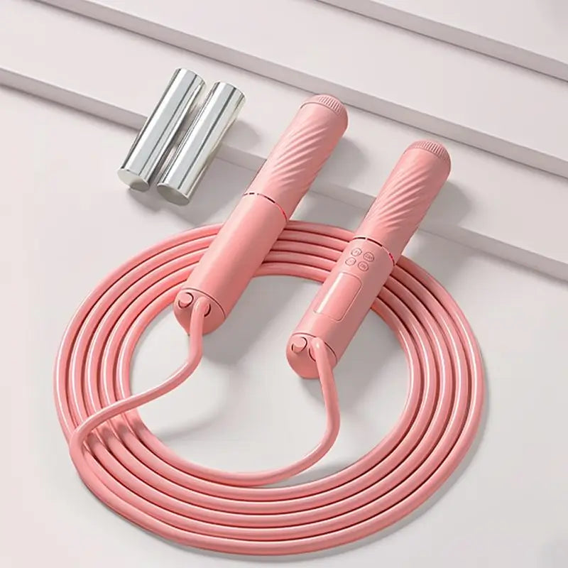 Cuerda para Saltar Inalámbrica con Contador Digital Pantalla LED de Alta Precisión con Opción de Pesas para Ejercicio en Casa Mujer