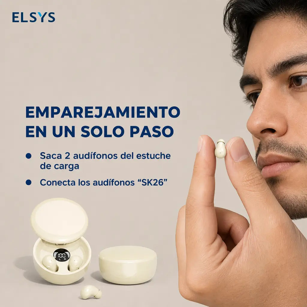 Audífonos Bluetooth 5.4 mini invisibles con cancelación de ruido para dormir, trabajar, jugar y escuchar música sin presión en el oído todo el día