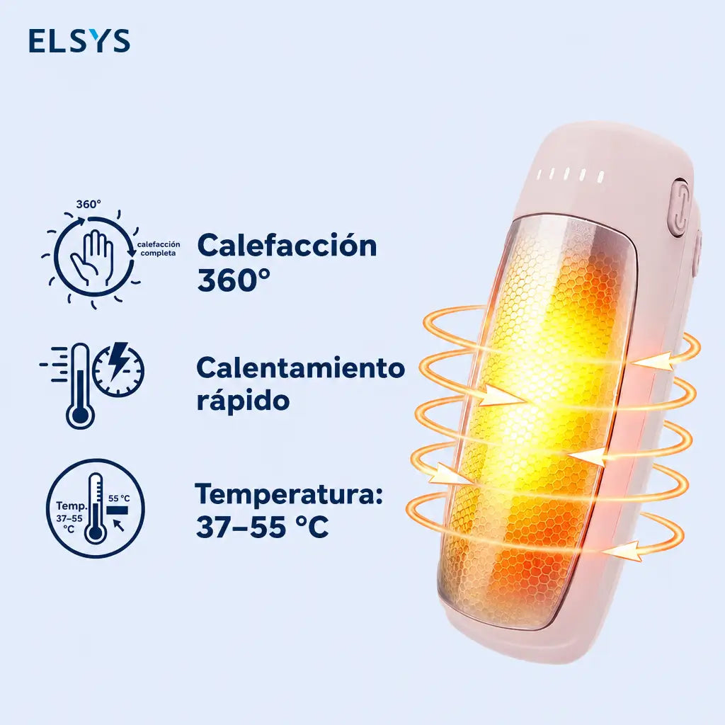 Calentadores eléctricos de bolsillo 2 piezas con agarre antideslizante y 5 temperaturas para caza, golf y campamento en invierno al aire libre