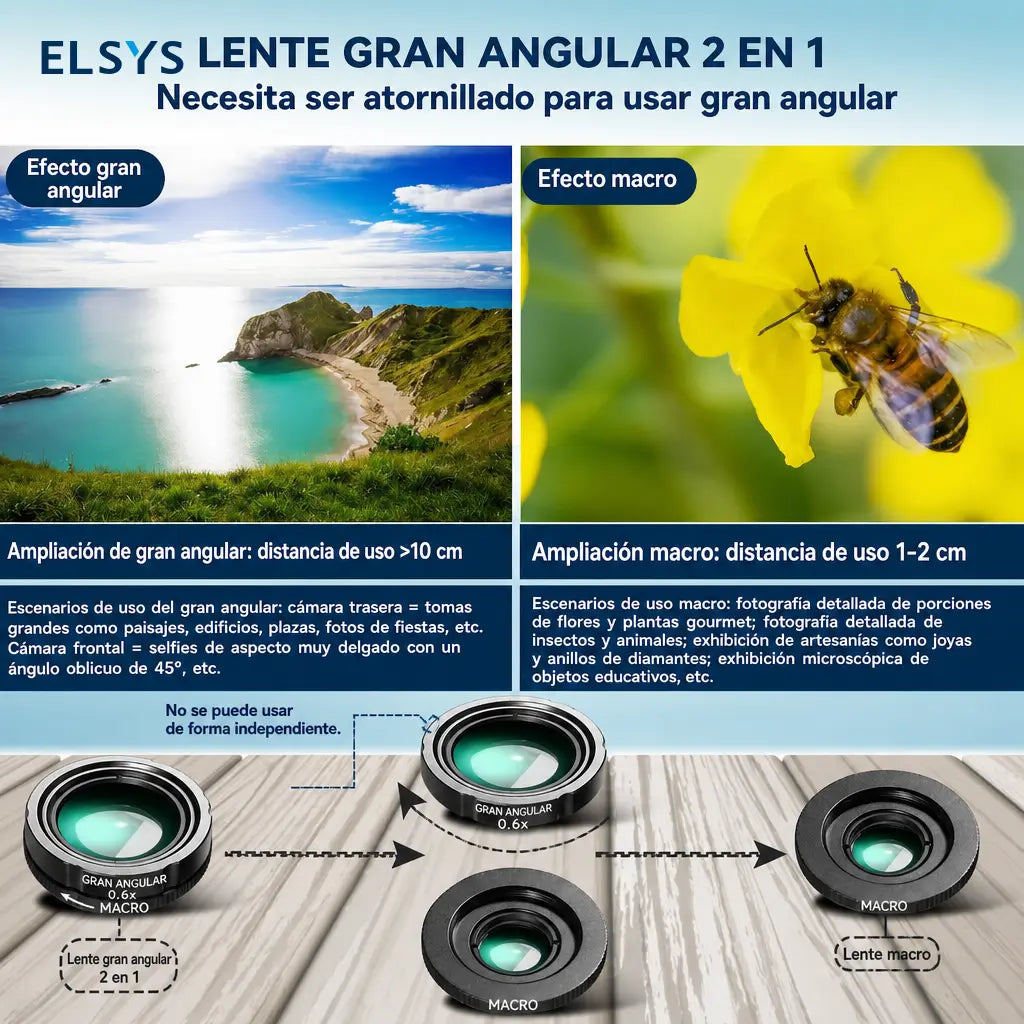 Lente telefoto 28X-36X para celular con clip universal para fotos y videos HD en conciertos, viajes, aves y paisajes lejanos