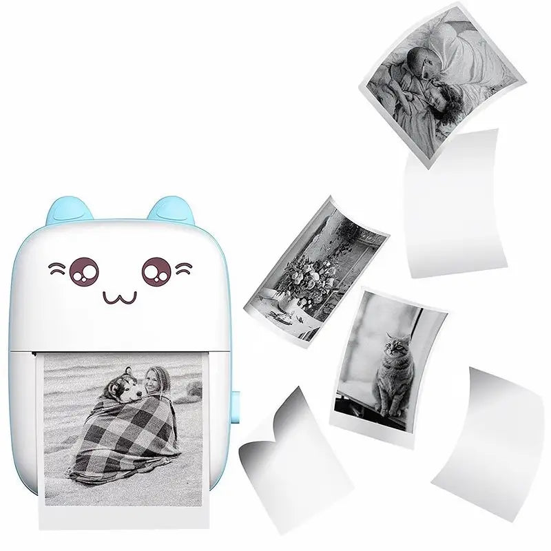 Mini Impresora Térmica de Bolsillo Portátil, Etiquetadora Bluetooth 20 en 1 sin Tinta con 13 Rollos de Papel y Plumas, para iOS y Android, Impresora de Notas Adhesivas y Fotos, Útiles Escolares para Estudiantes, Regalo de Navidad y Cumpleaños