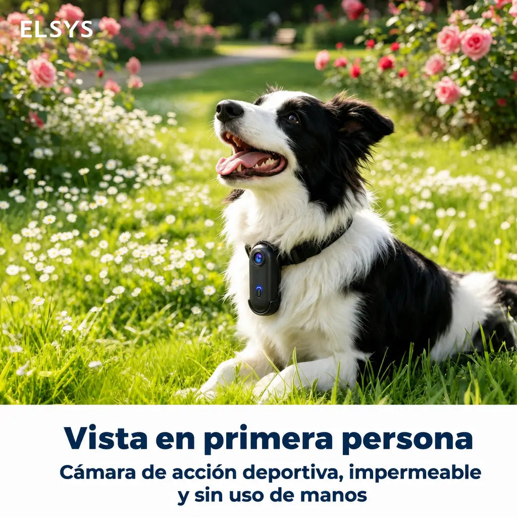 Cámara de acción 4K ultracompacta con montaje magnético para POV, ciclismo, mascotas, viajes y vlogs diarios al aire libre