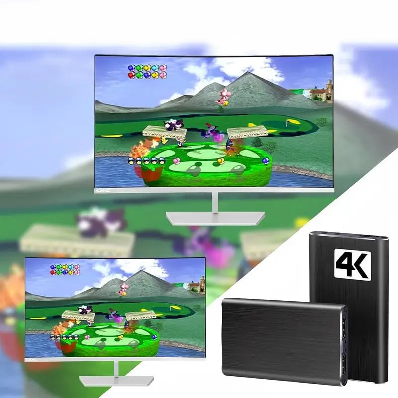 Tarjeta de Captura de Audio y Video con Micrófono, Salida HDMI 4K, Grabadora de Video 1080p 60fps para Gaming, Transmisión en Vivo y Videoconferencias, Compatible con Consolas, Cámaras y Accesorios de PC