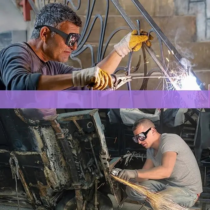 Goggles de Soldadura con Oscurecimiento Automático | Protección UV/IR y Reacción de 1/25,000s - Careta para TIG/MIG/ARC con Lente Claro