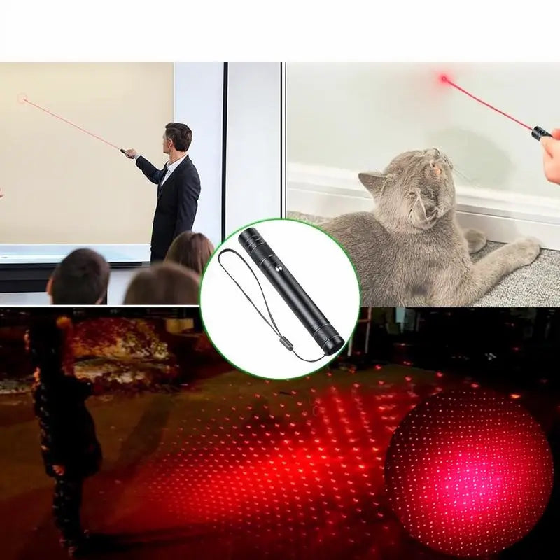 Puntero Láser Verde Recargable de Largo Alcance para Presentaciones, Pantallas TV/LED/LCD, Juguete para Gatos, Uso en Oficina, Astronomía y Construcción