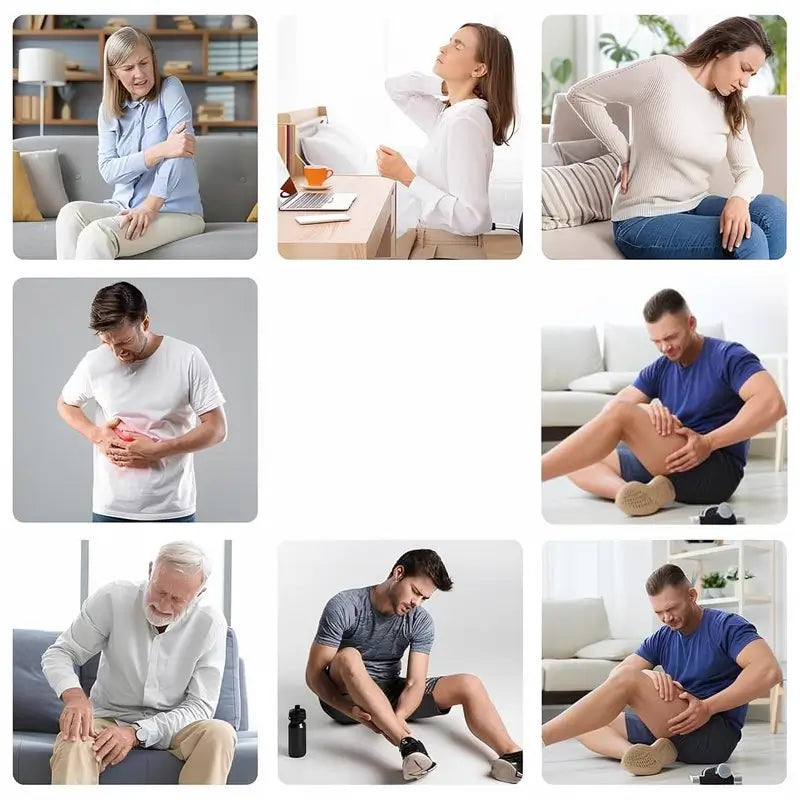 Masajeador Muscular Eléctrico, 10 Modos Doble Canal, 30 Niveles de Intensidad, Masajeador Corporal Compacto Recargable con 4 Electrodos