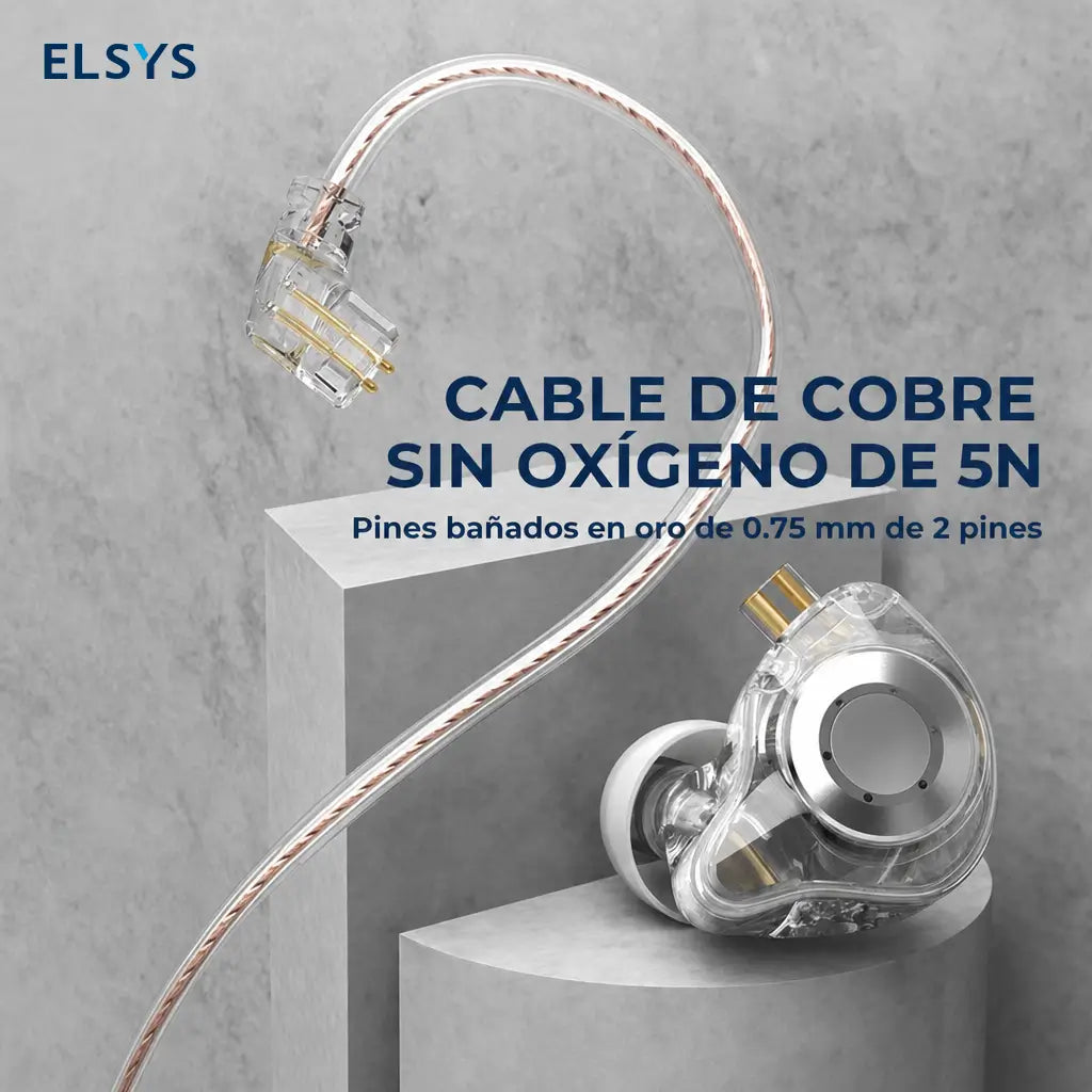 Audífonos in ear EDX Pro con micrófono, cable desmontable y sonido Hi-Fi para gaming, música y llamadas en celular, PC y consola