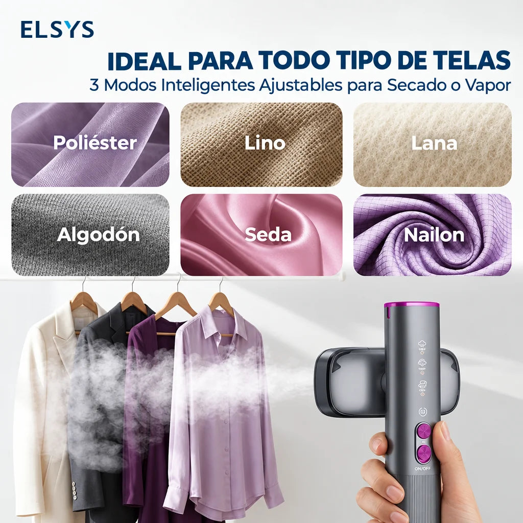 Vaporizador de ropa 2 en 1 con tanque de 120 ml